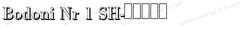 Bodoni Nr 1 SH字体转换